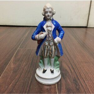 Vtg Ceramic Man Figure 6" Occupied Japan Hand Painted Rococo Baroque Victorian